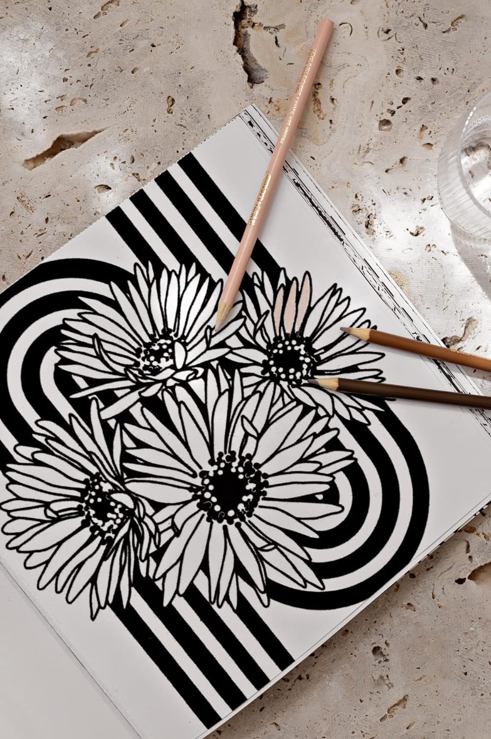 Hey Day: A Retro Flower Design Coloring Book