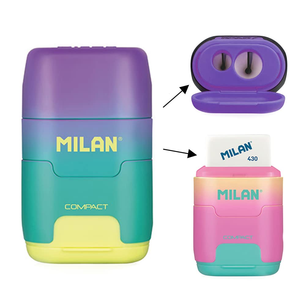 Milan Sunset Compact Sharpener and Eraser