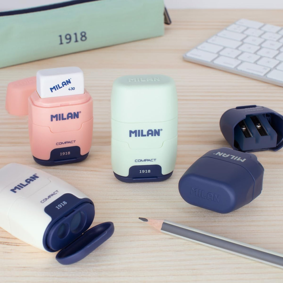 Milan Compact 1918 Series Sharpener and Eraser