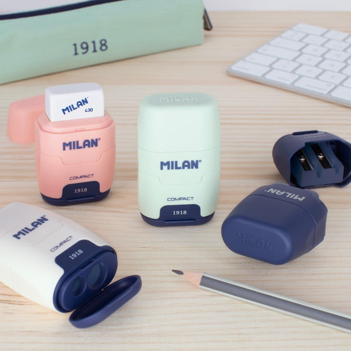 Milan Compact 1918 Series Sharpener and Eraser