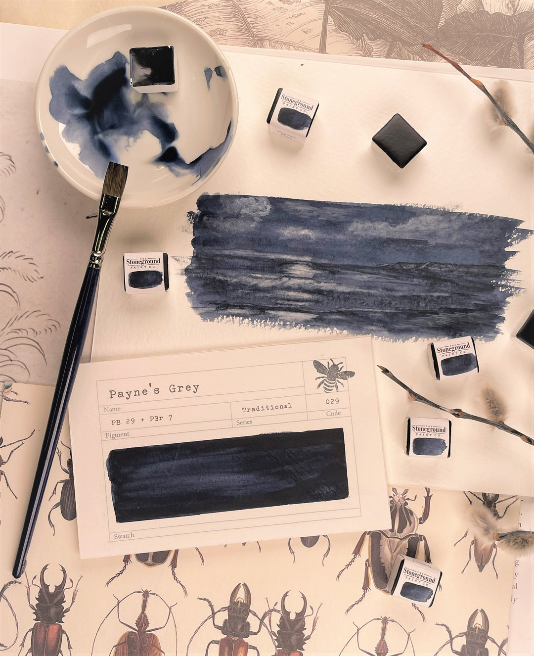 Stoneground Paint Co. Watercolor Half Pans