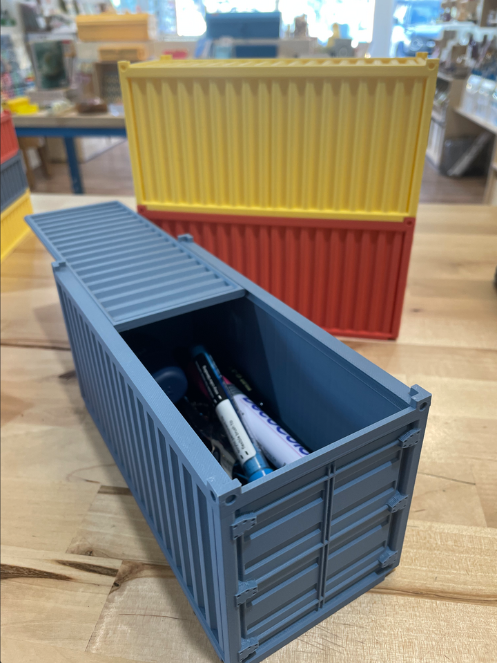 3D Printed Shipping Cargo Pencil Case