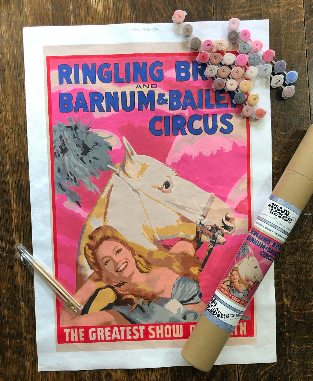 Ringling Bros Vintage Paint By Number Kit