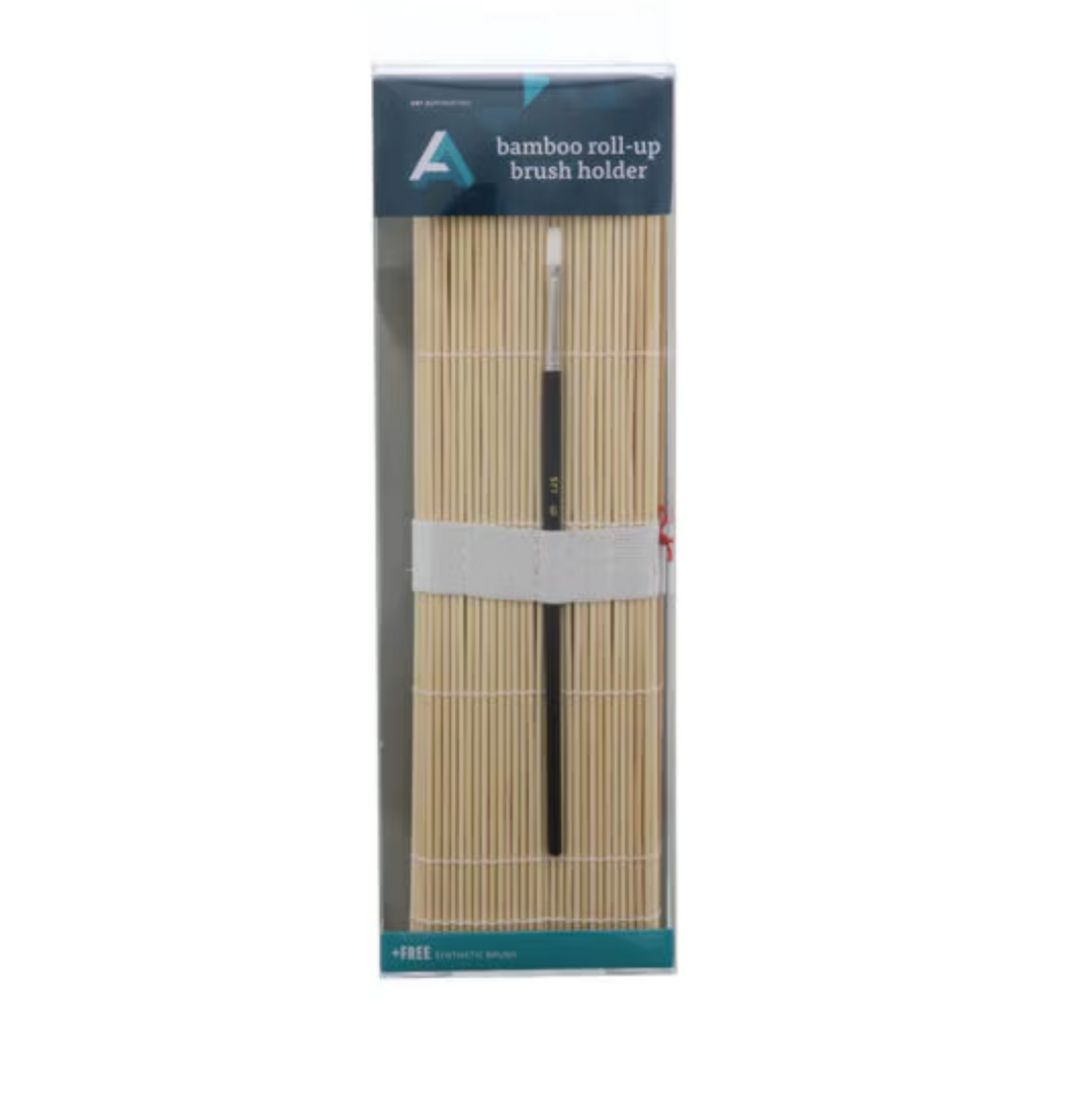 Roll-Up Bamboo Brush Holder