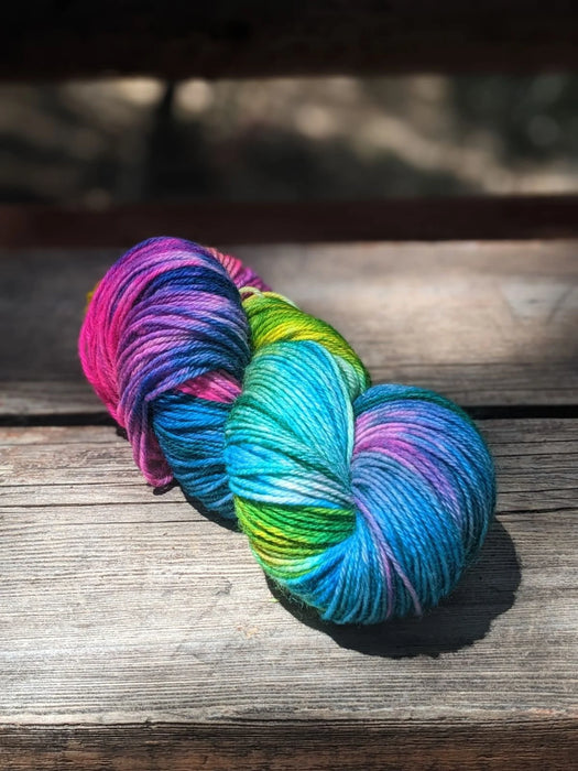 Hand Dyed Yarn - Wool - Unicorn Barf