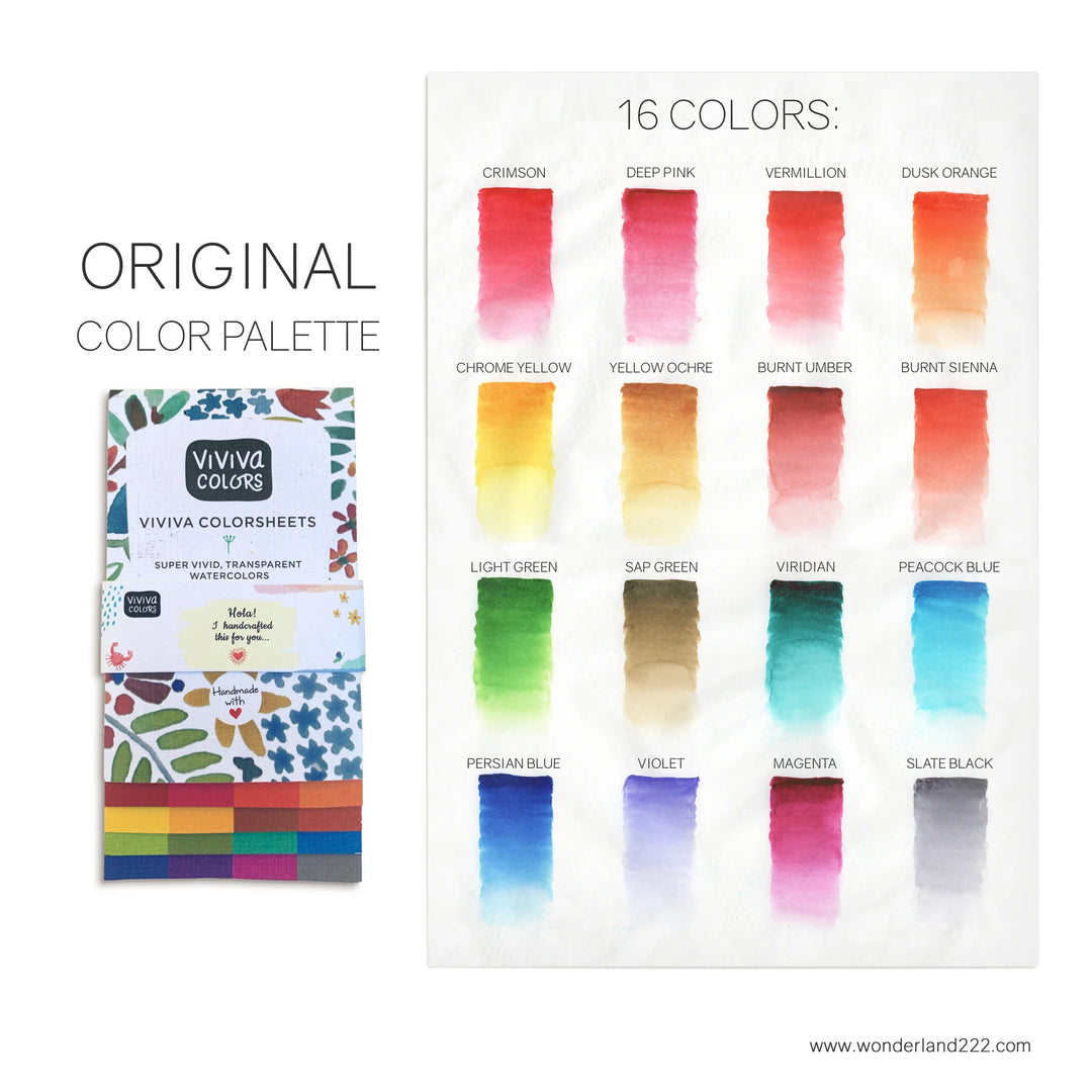 Viviva Colorsheets -  Watercolors in a Booklet