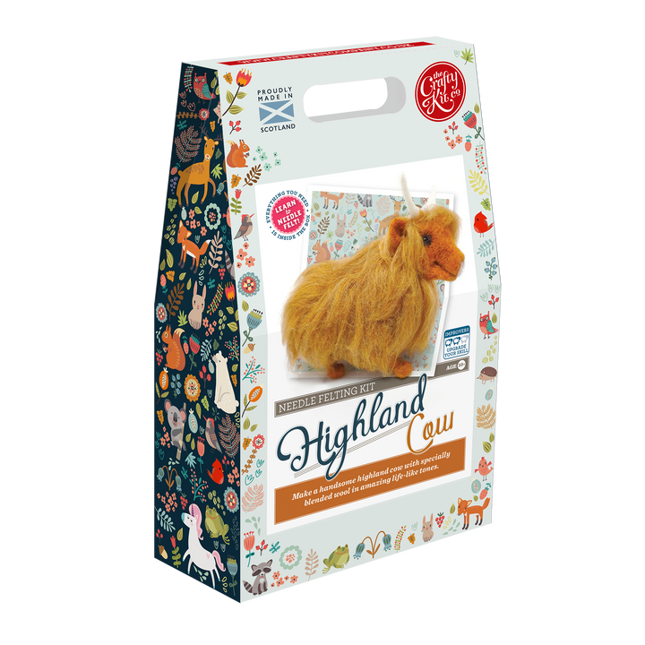 Highland Cow Needle Felting Craft Kit