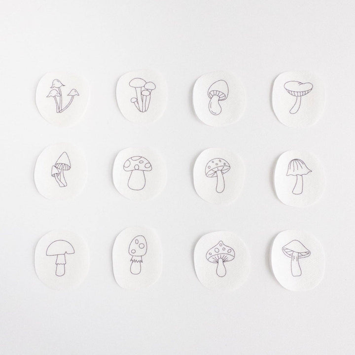 Mini Mushroom Stick and Stitch Embroidery Patterns