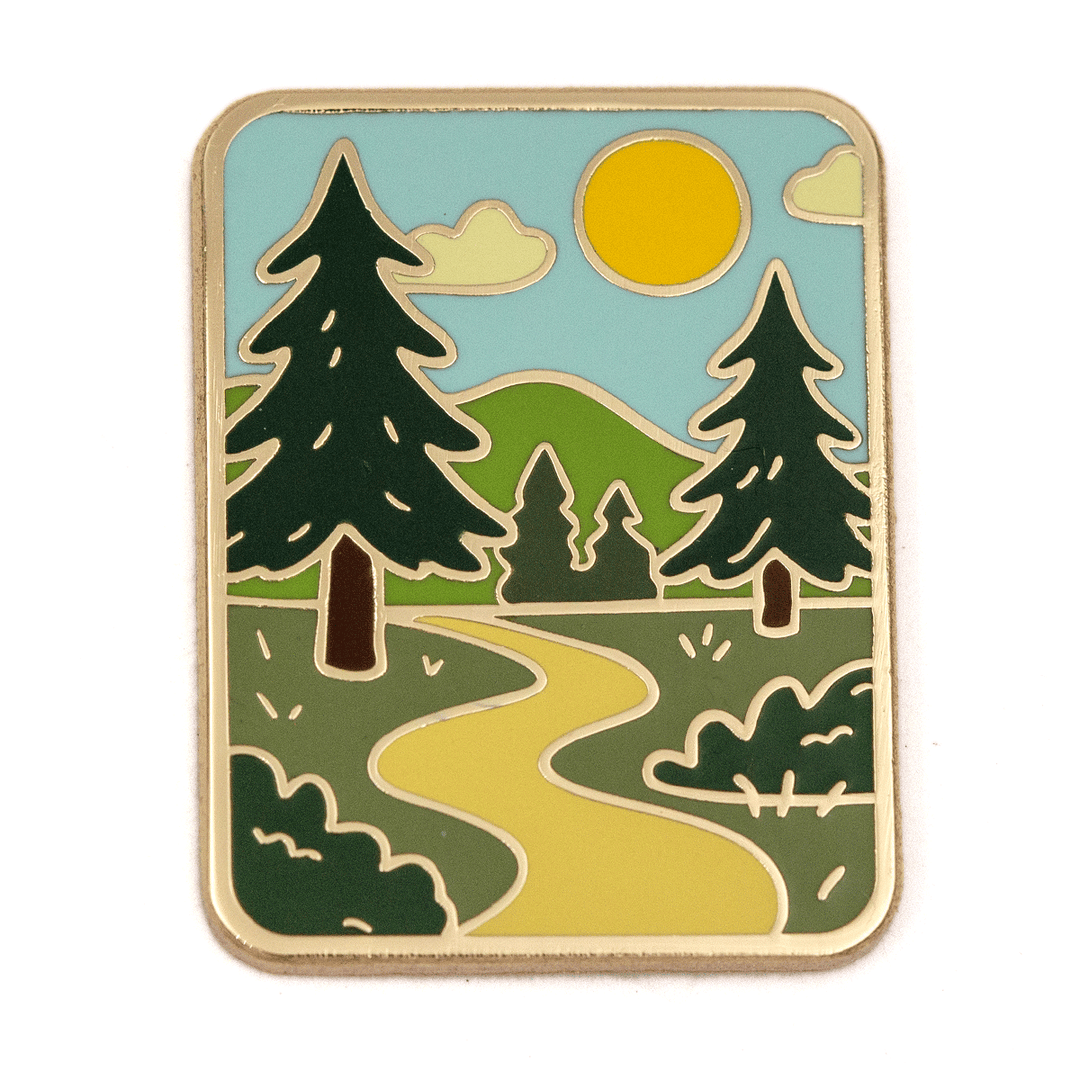 Nature Stamp Forest Pin