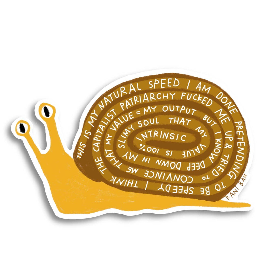 Anti-Capitalist Snail Sticker