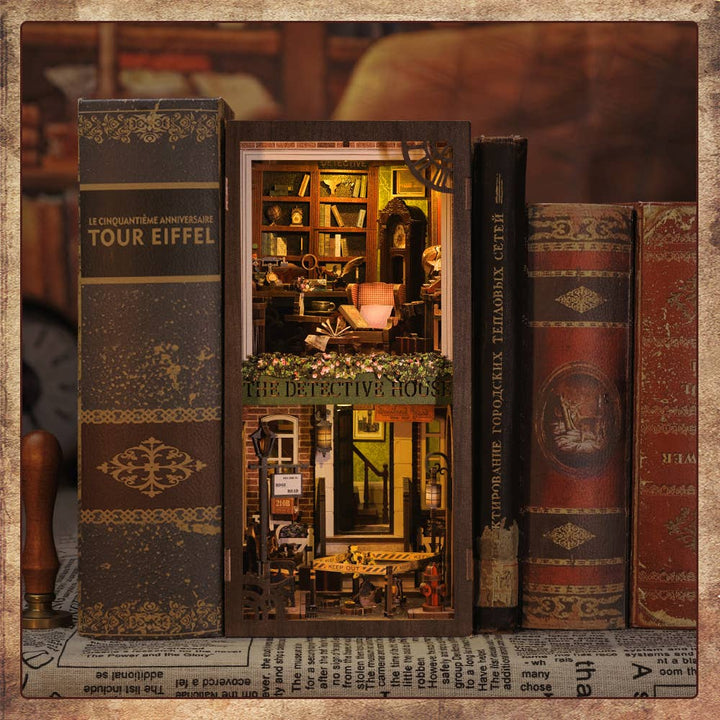 DIY Book Nook Kit: Rose Detective Agency with Dust Cover