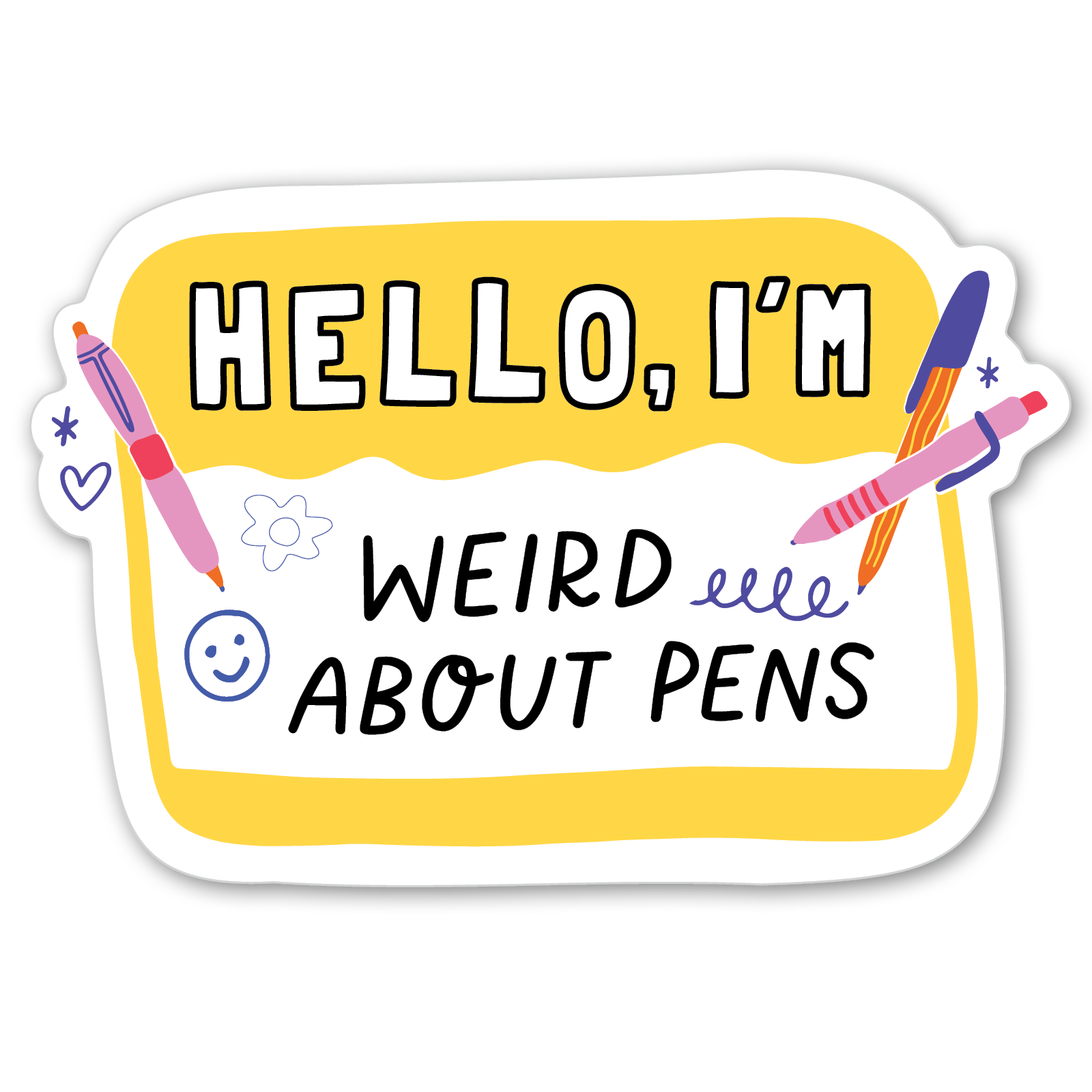 Weird About Pens Sticker – Art Dept.