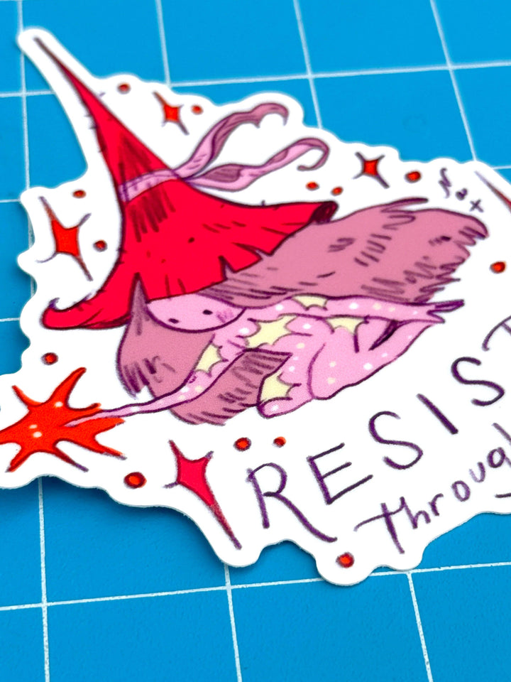 Resist Through Creation Sticker