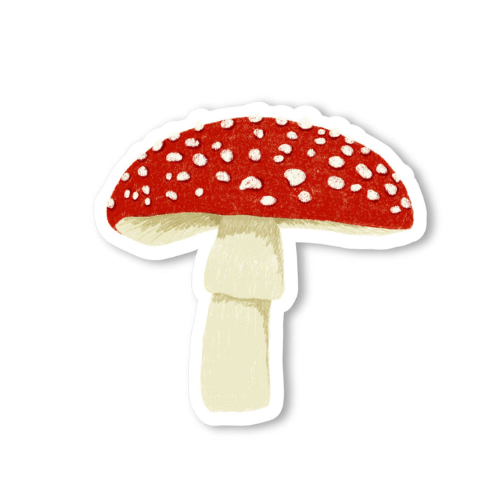 Red Mushroom Vinyl Sticker