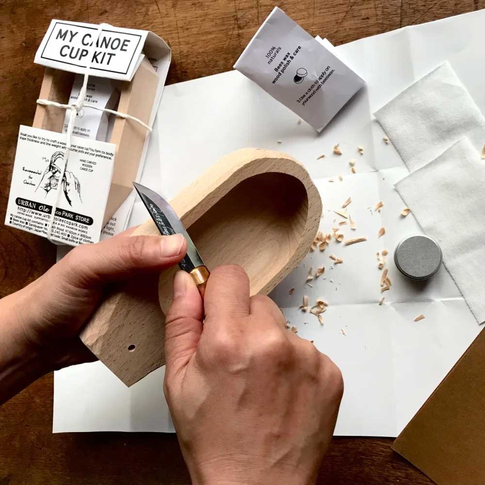 Canoe Cup Wood Carving DIY Kit