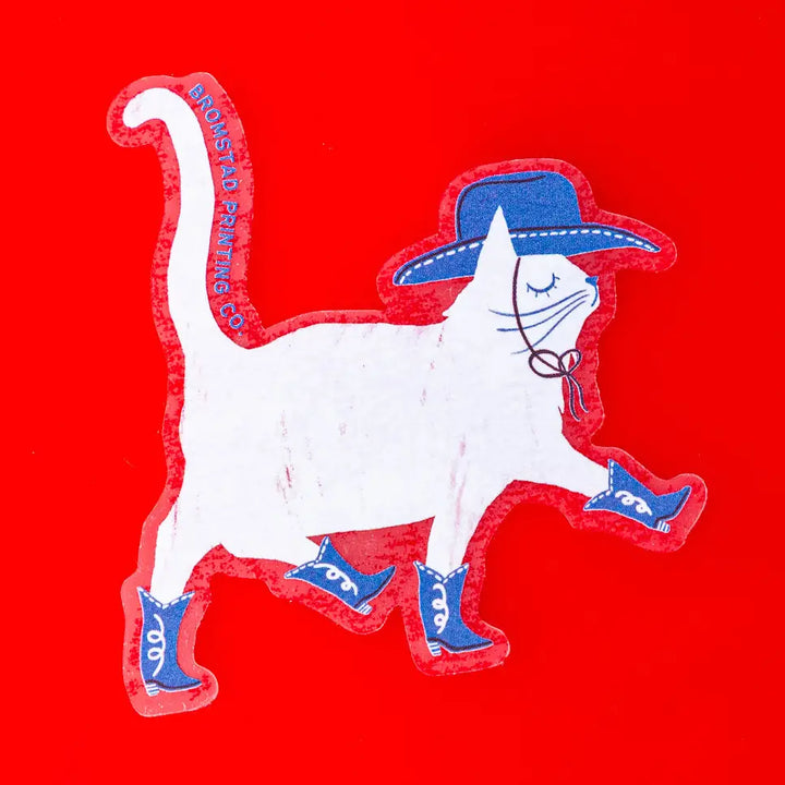 Cowboy Cat Clear Sticker