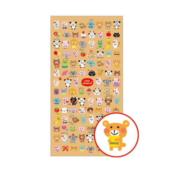 Mind Wave Lucky Animal Sticker Sheet