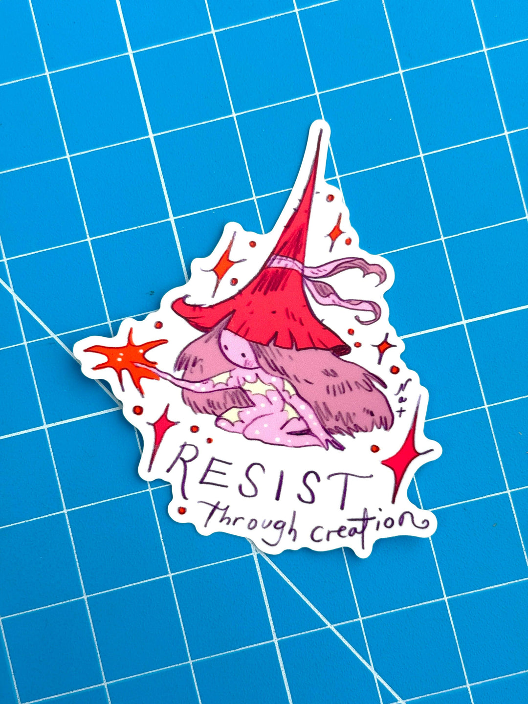 Resist Through Creation Sticker