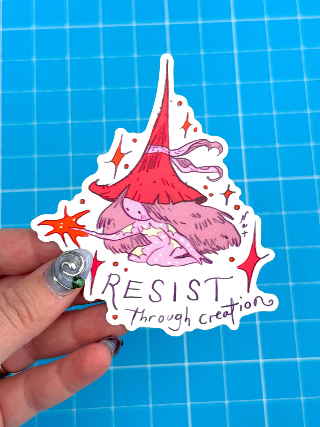 Resist Through Creation Sticker