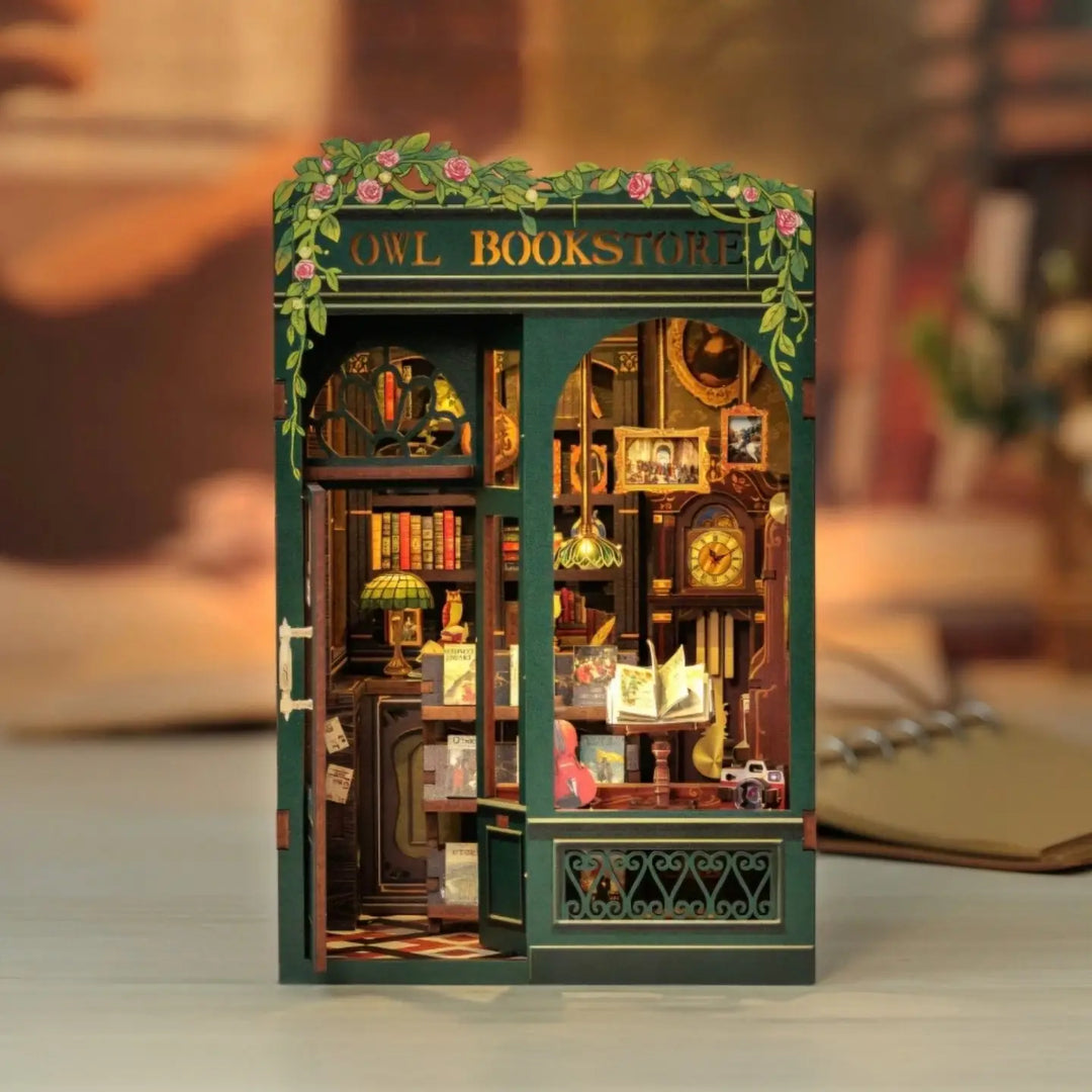 DIY Book Nook Kit Owl Bookstore