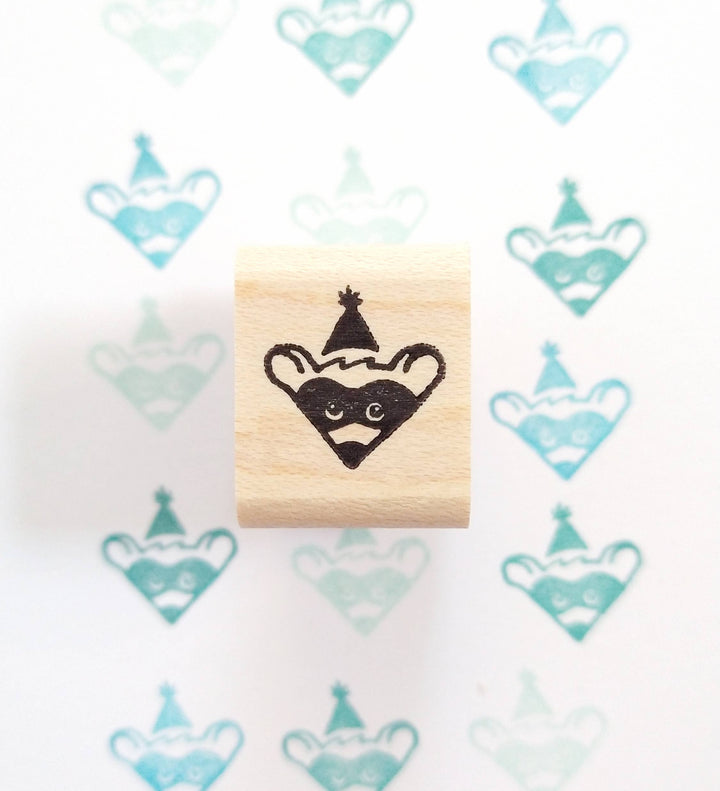 Party Raccoon Mini Stamp