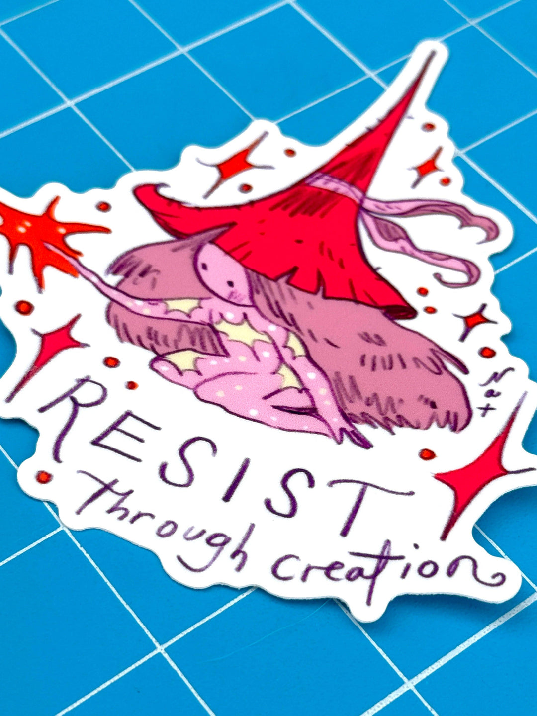 Resist Through Creation Sticker