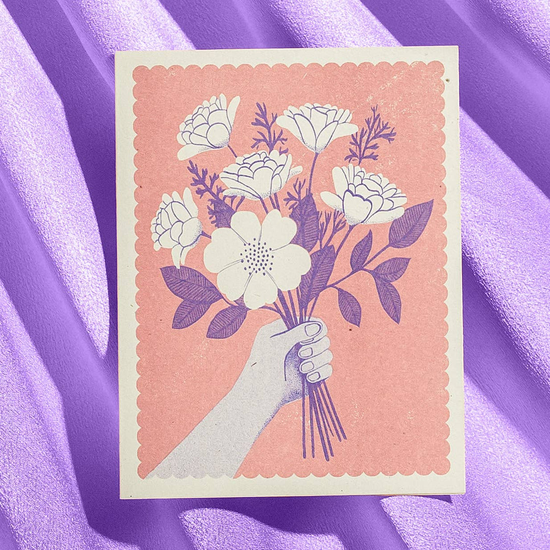 Bouquet - Risograph Card