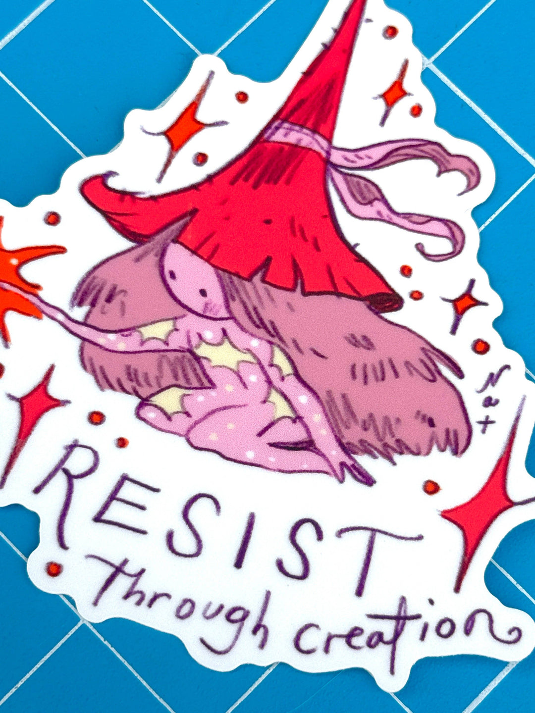 Resist Through Creation Sticker