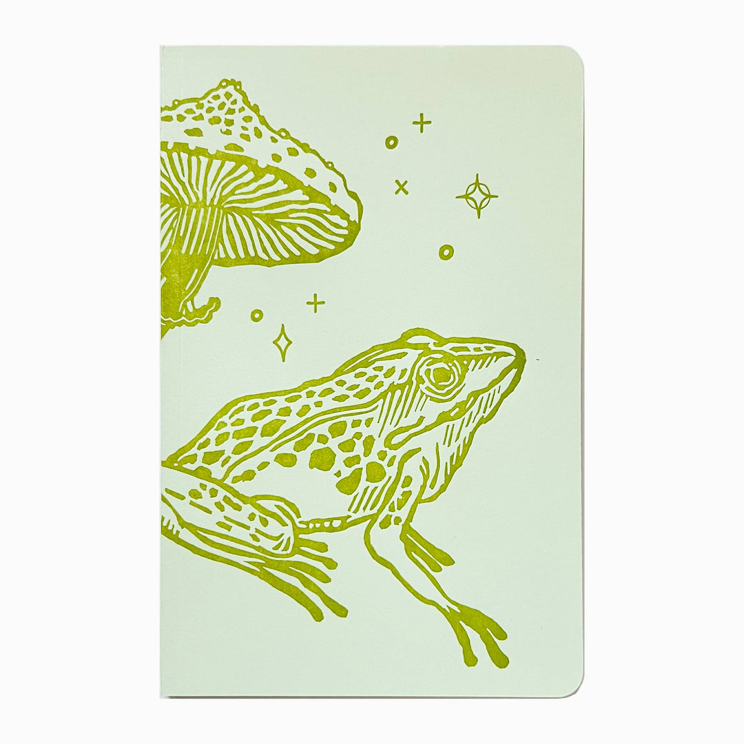 Frog and mushroom Blank Notebook