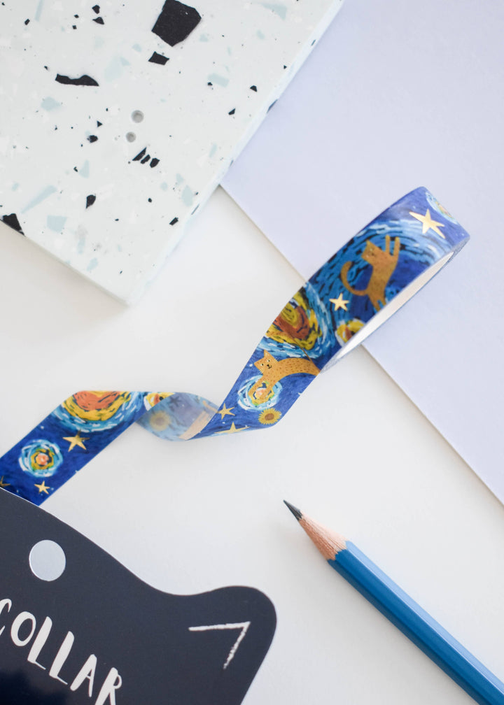 Vincat van Gogh Cat Washi Tape