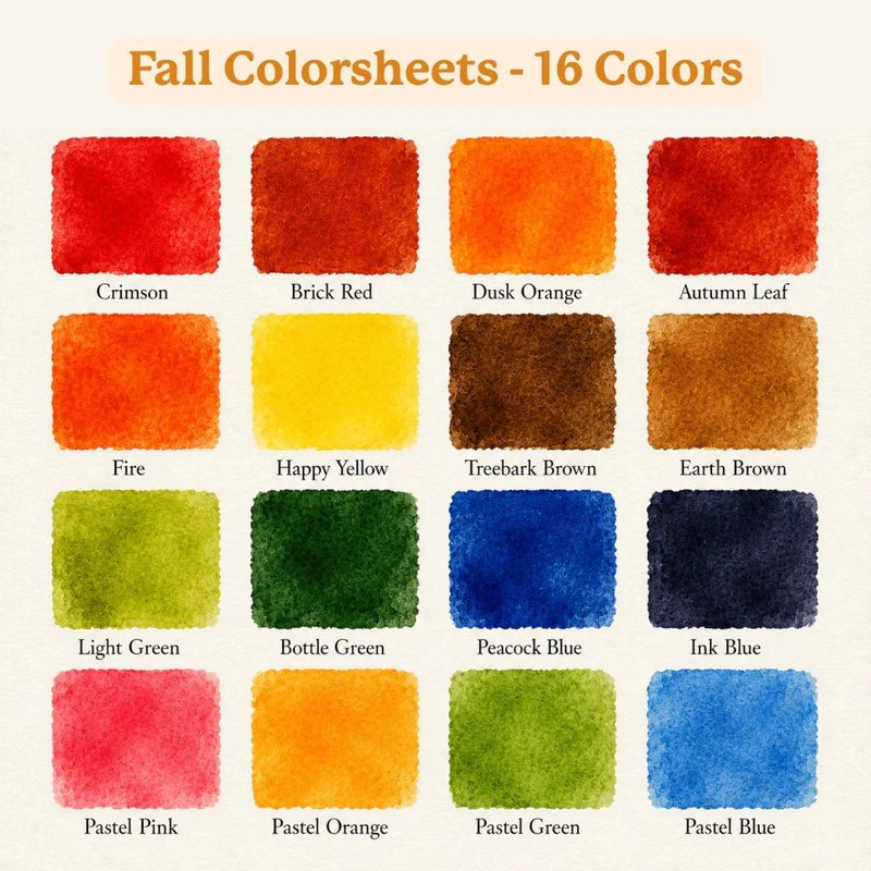 Viviva Colorsheets -  Watercolors in a Booklet