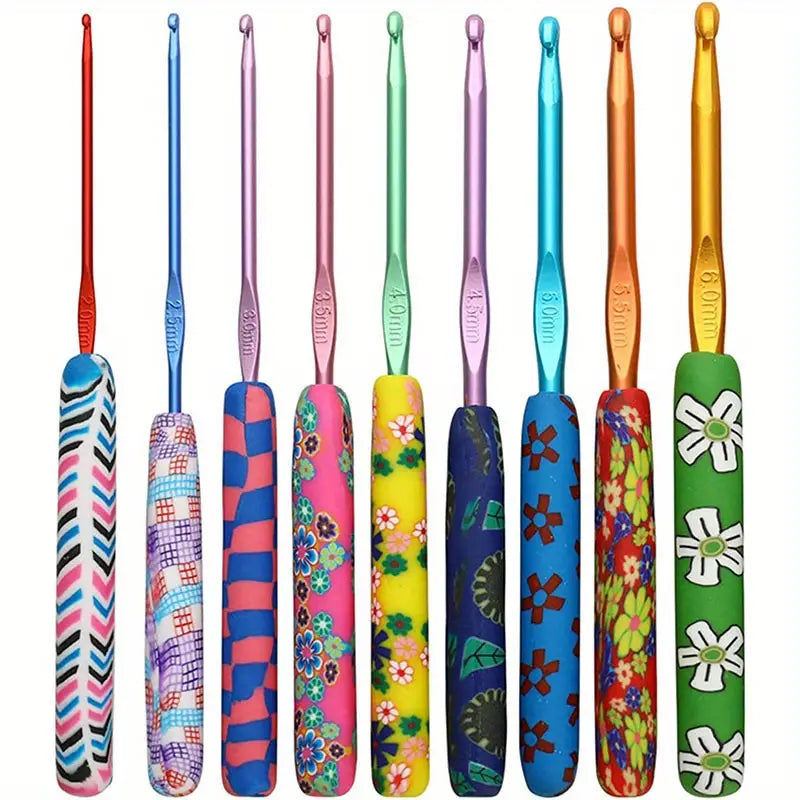 Colorful Clay Crochet Hooks