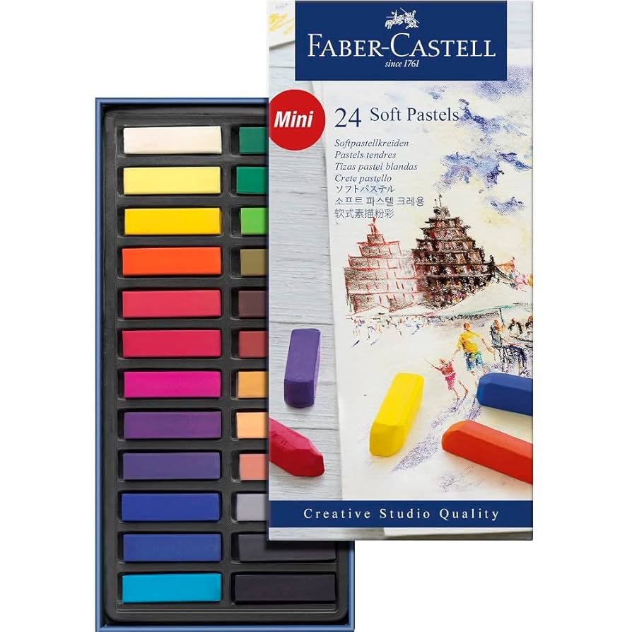Faber-Castell Goldfaber Studio Soft Pastels - Assorted Colors, Set of 24