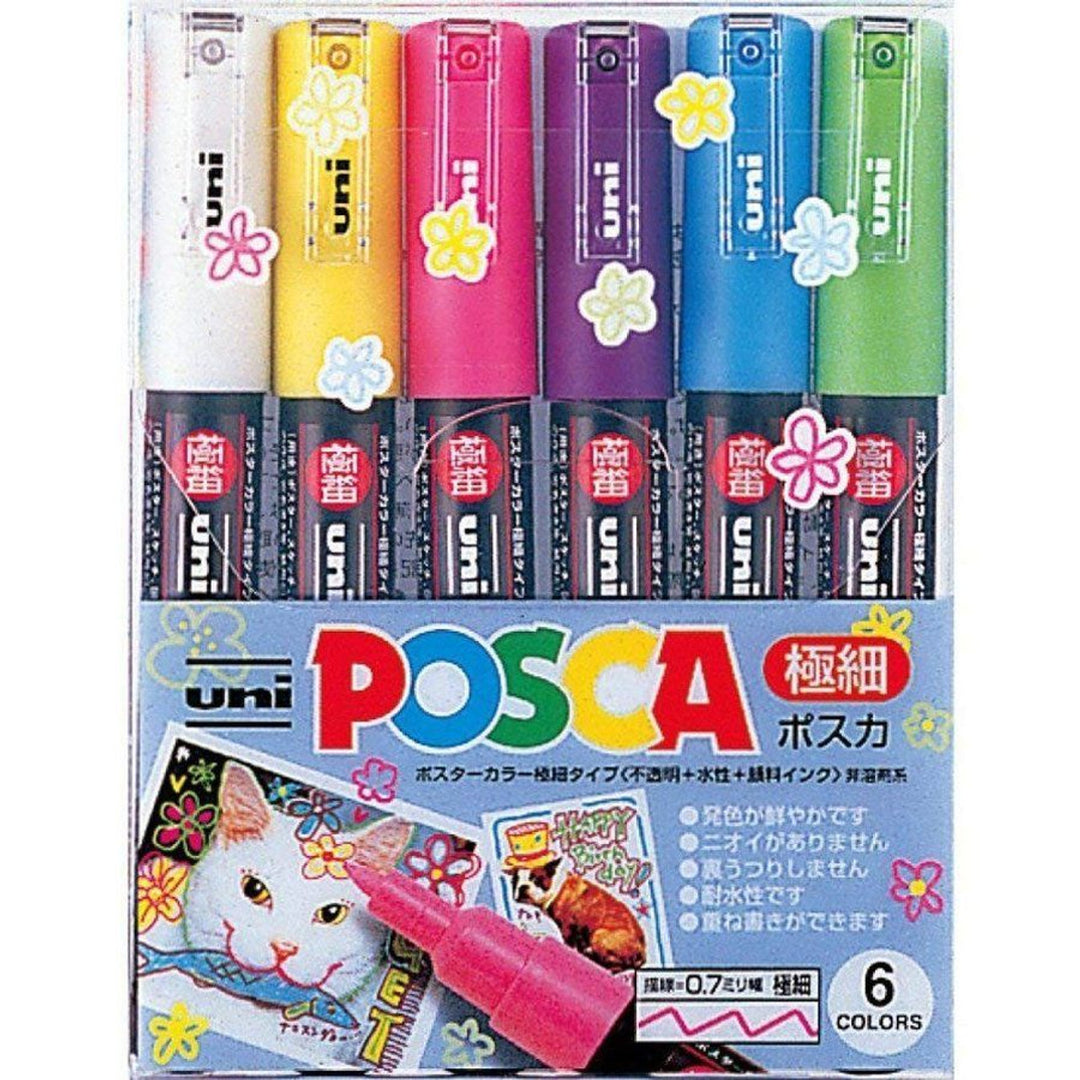 POSCA Extra Fine Core 6 Color Set
