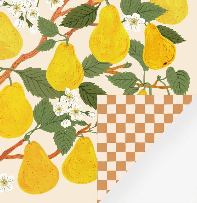 Pear Orchard Double Sided Wrapping Paper