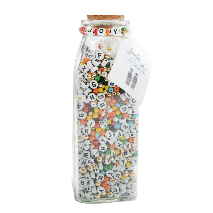 Large Bead Kit Milk Jar White Beads