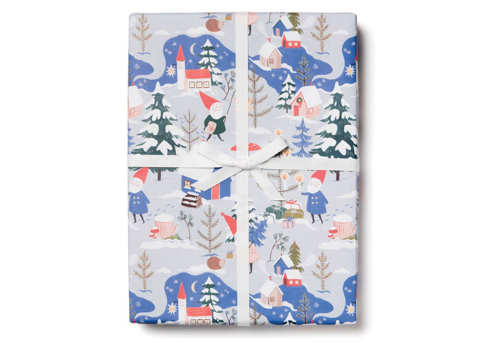 Holiday Gnomes holiday wrapping paper rolls