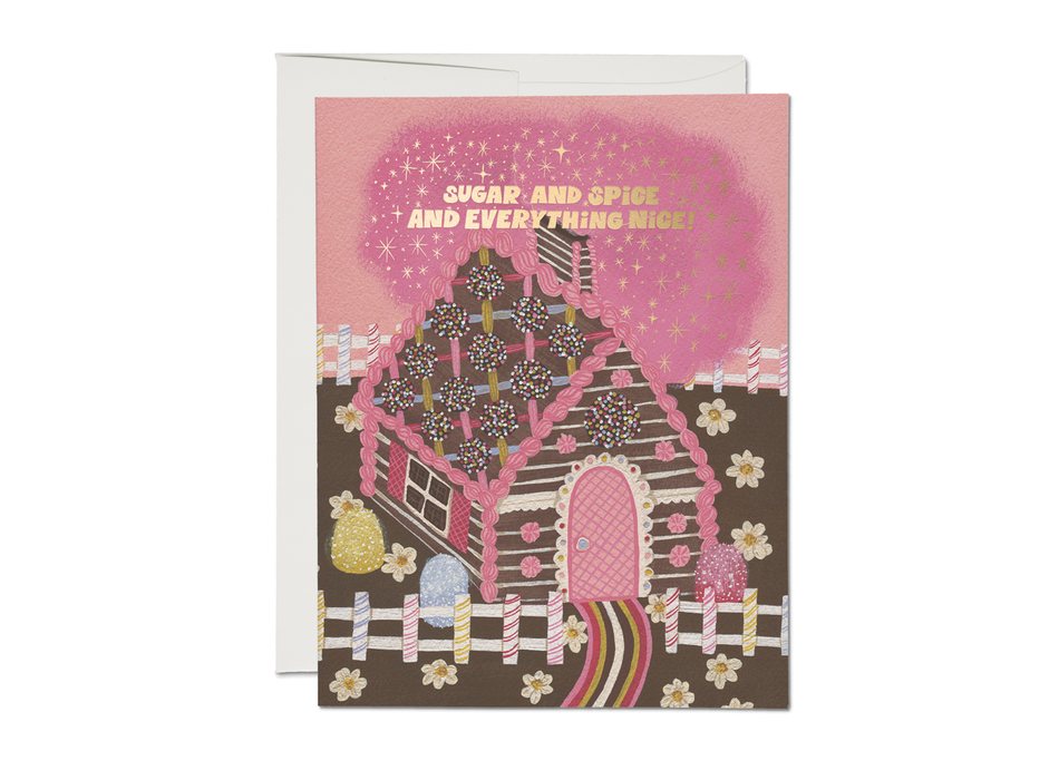 Gingerbread House holiday greeting card