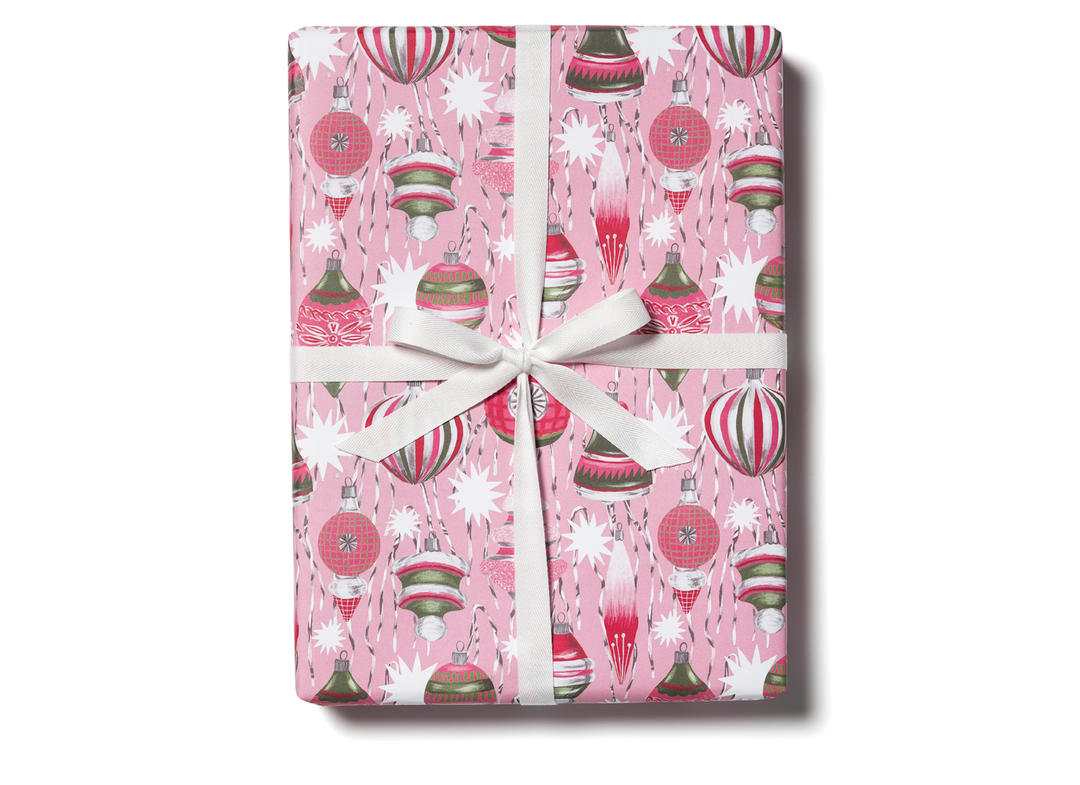 Retro Ornaments holiday wrapping paper rolls