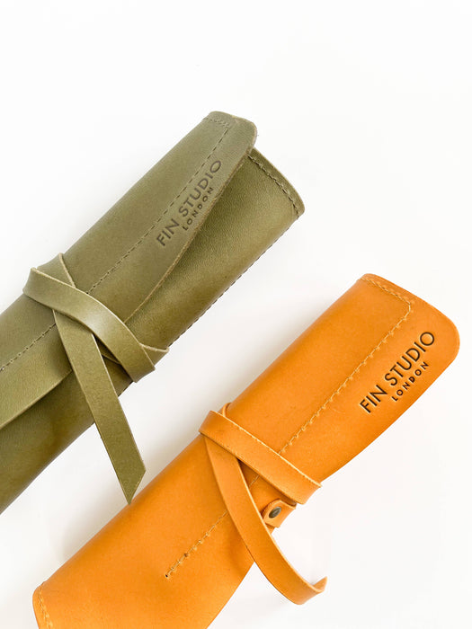Leather Pen-Pencil & Brush Roll
