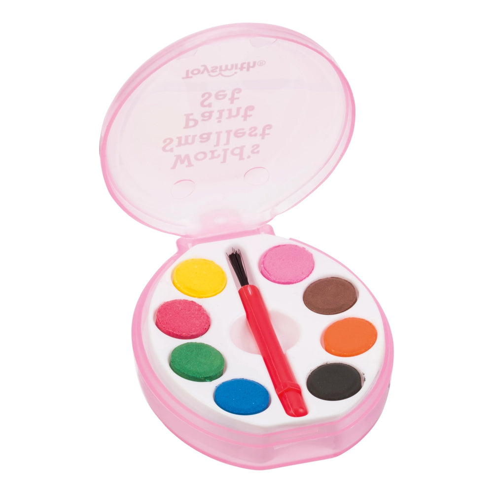 NEW MINIATURE ARTIST PAINTER'S PAINT PALETTE WITH BRUSH MINI