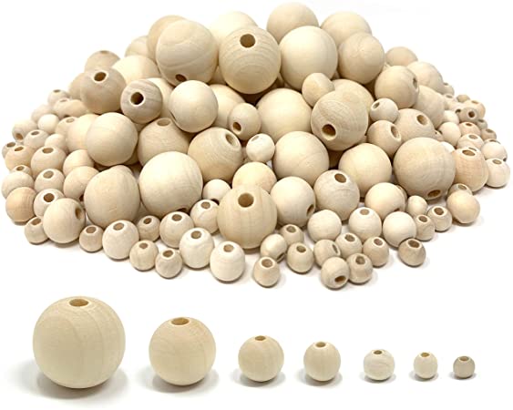 Small Round Wood Beads