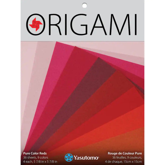 PURE Color Origami Paper Reds