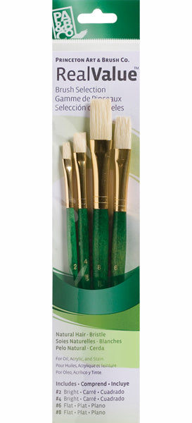 Real Value Brush Set Bright 2, 4, Flat 6, 8