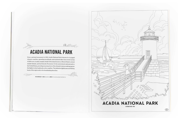 The Art of National Parks Coloring Book