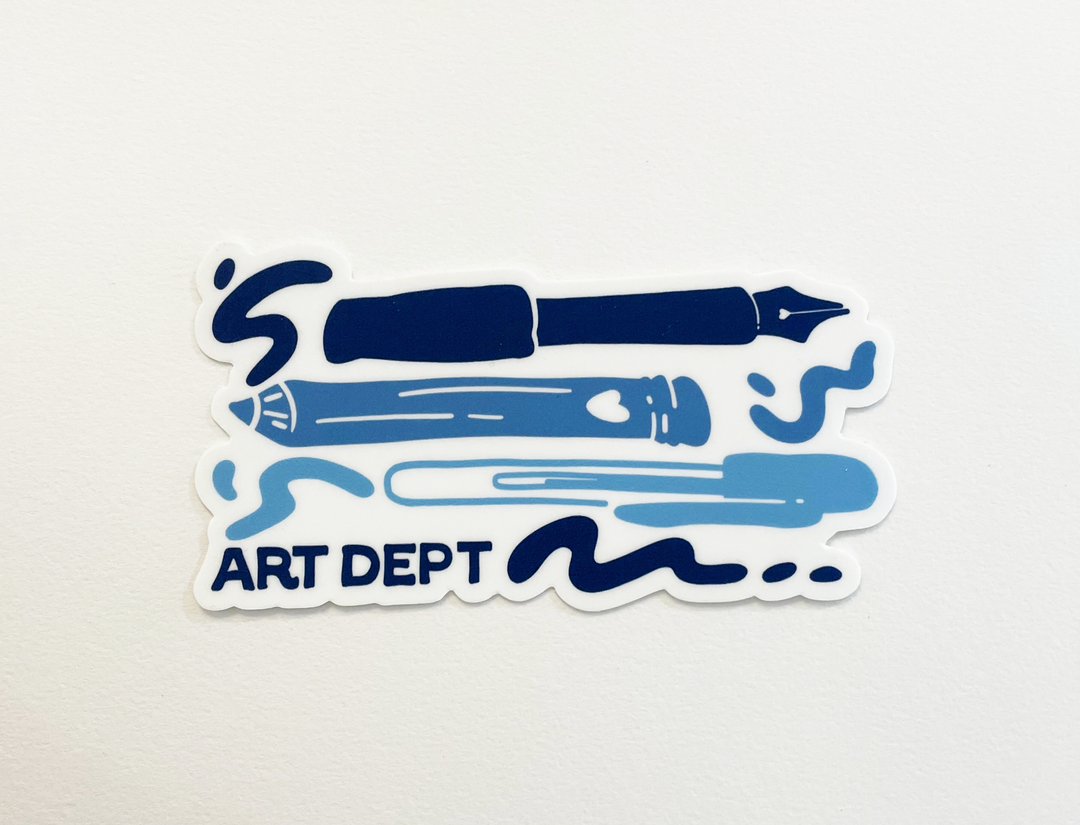 Art Dept Sticker - Blue Pens