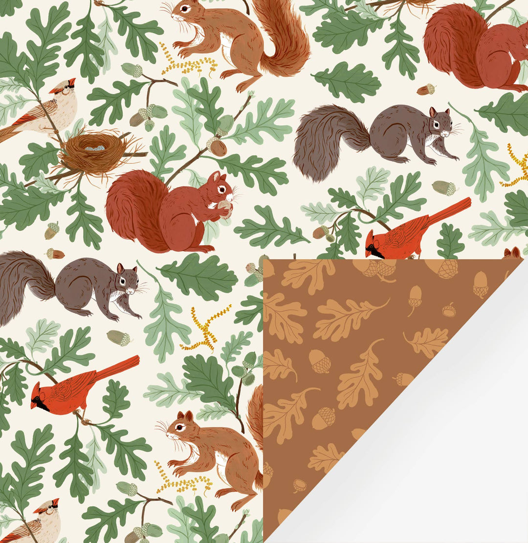 Oak Tree Double Sided Wrapping Paper